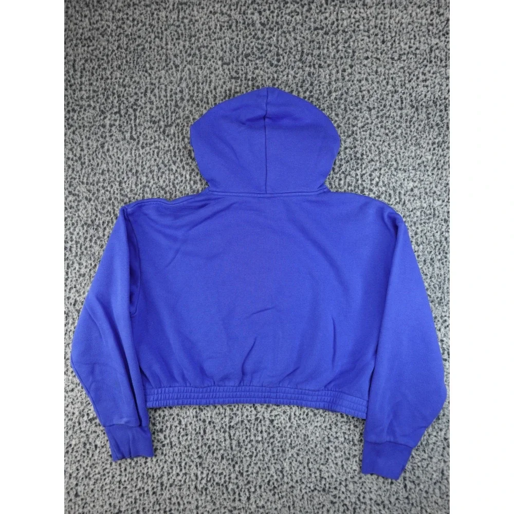 Nike‎ Sportswear Essential Cropped Hoodie Womens Large Blue CJ2034-480 Fleece